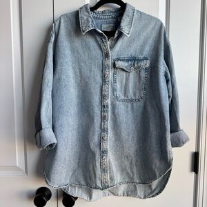 Universal Thread Light Blue Oversized Denim Shirt